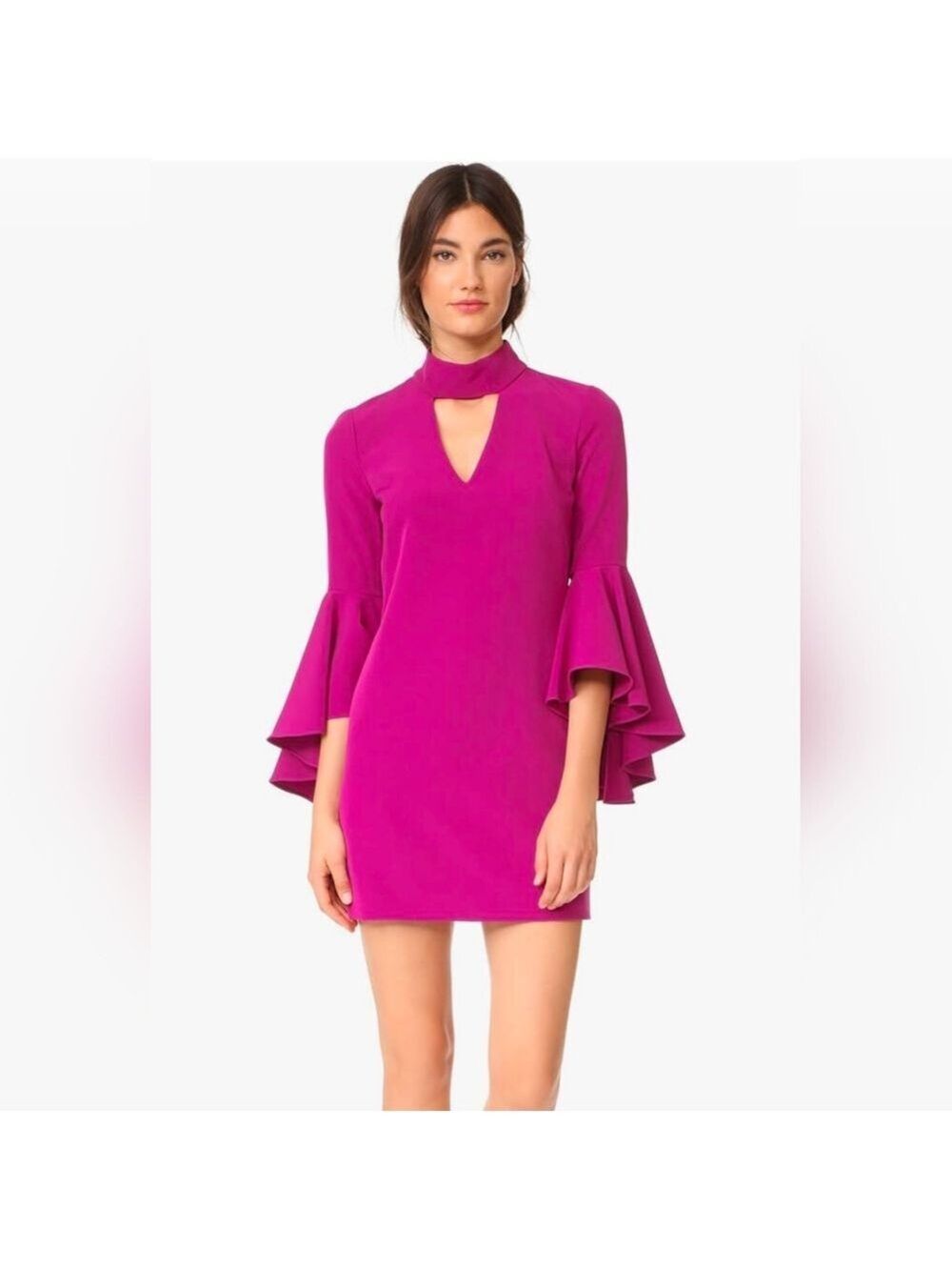 NWOT MILLY Women's‎ Italian Cady Andrea dress, Size 8. Fuchsia Color